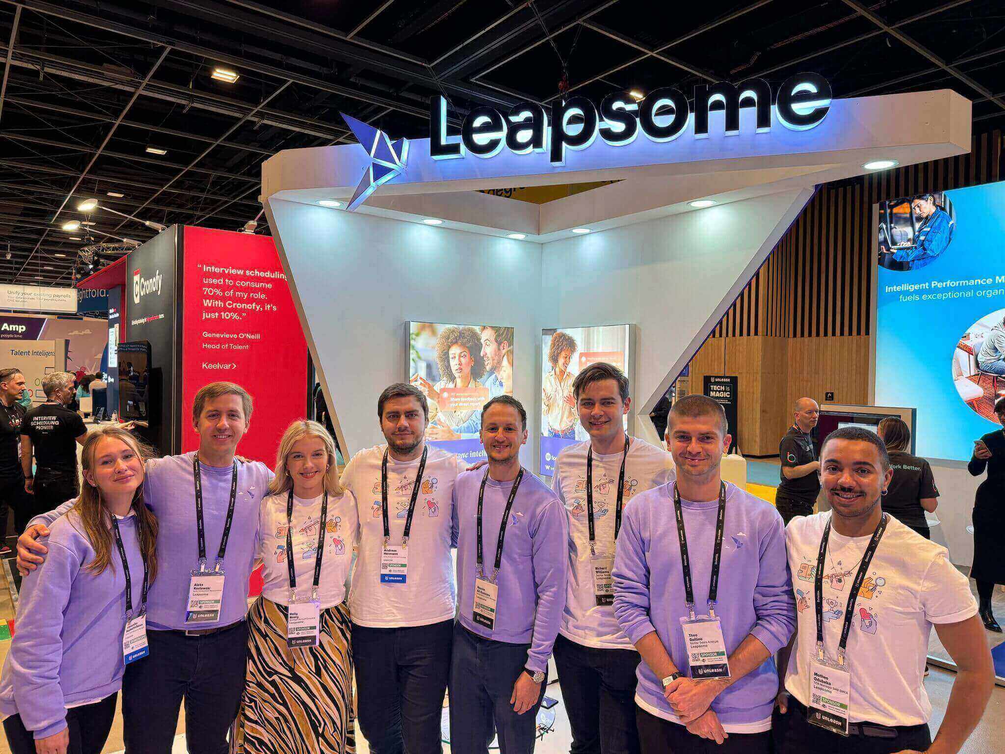 A group photo of Leapsome employees at the UNLEASH World Conference.