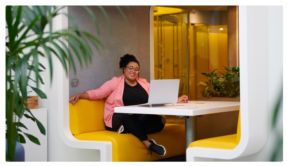 A photo of a Googler at work.