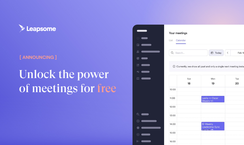 Leapsome launches free Meetings module