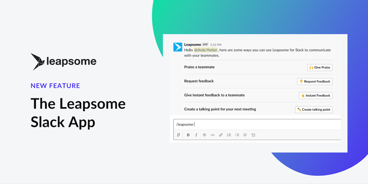 Introducing the new Leapsome Slack app