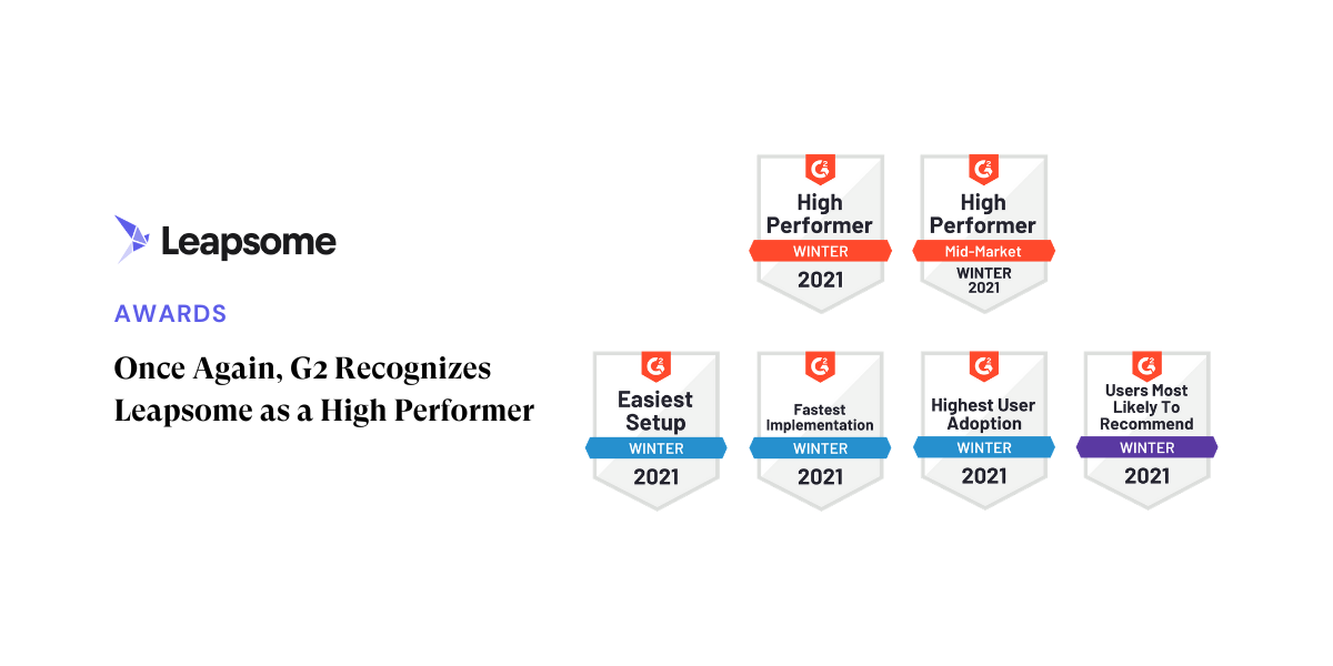 Once again, G2 recognizes Leapsome as a High Performer