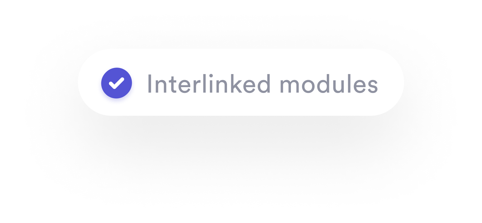 Checkmark interlinked modules  