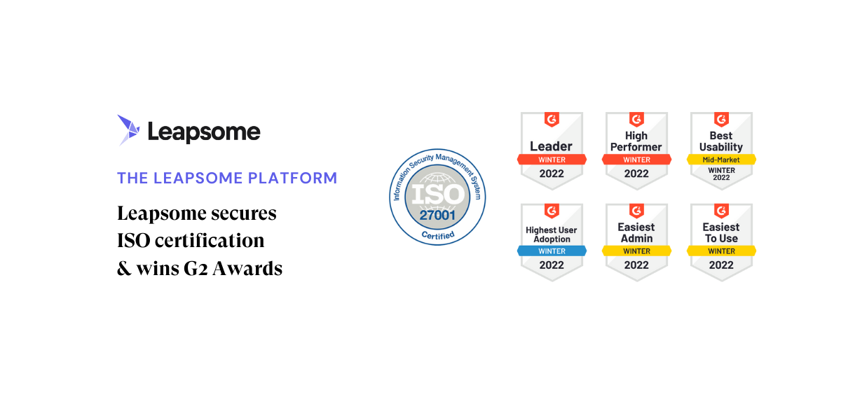 Leapsome secures ISO certification & wins G2 Awards